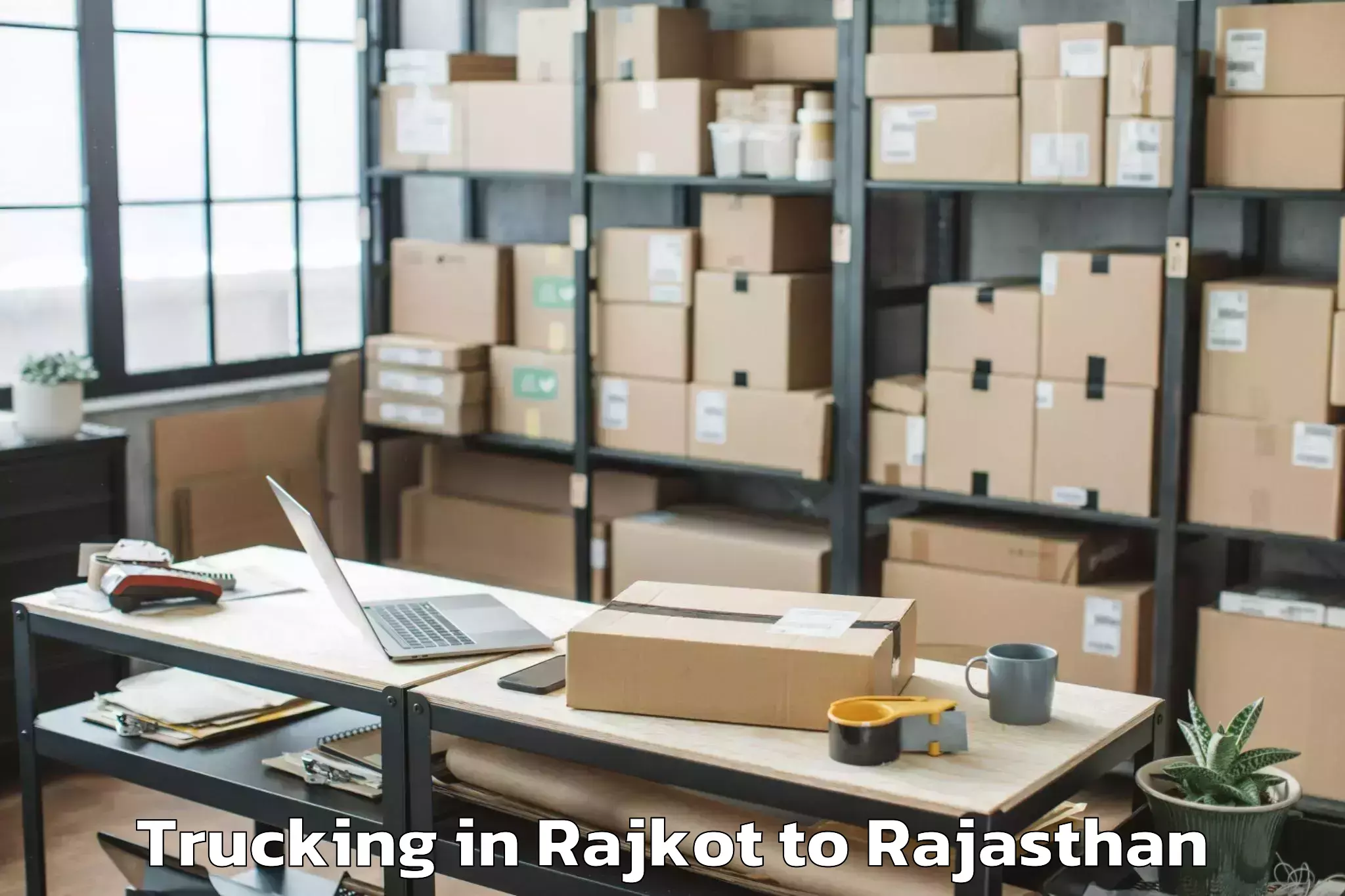 Book Rajkot to Pipar Trucking Online